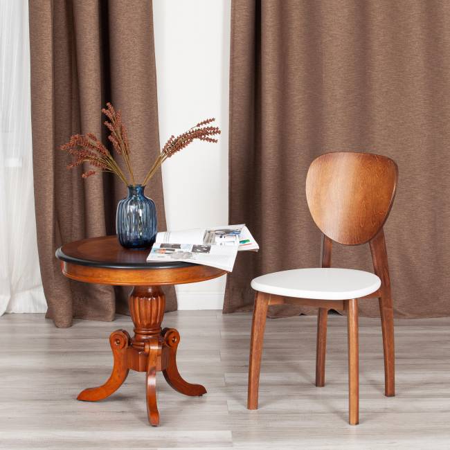 Стул DIAMANTE жесткое сидение / 1 шт. в упаковке бук, 42 х 42 х 85 см, коричневый / белый коричневый бук