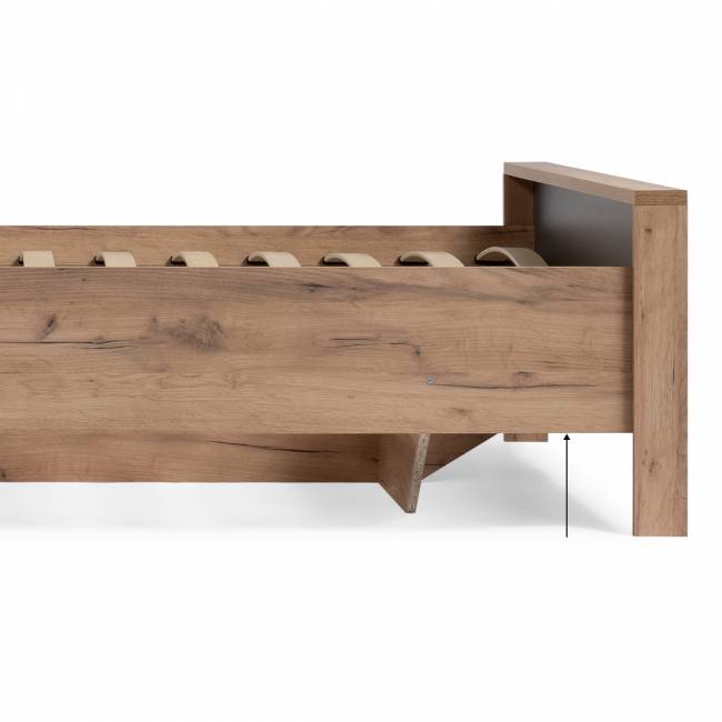 Кровать Тхан 180х200 дуб крафт золотой / антрацит