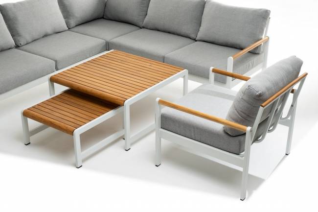 Лаунж зона из алюминия MAYA L белая Joygarden Лаунж зона из алюминия MAYA L белая Joygarden