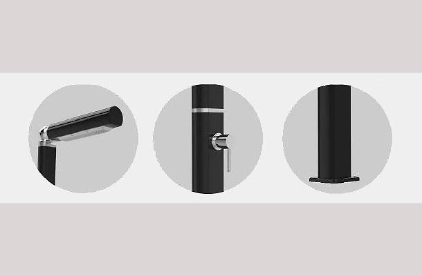 Душ уличный Quick Q105 антрацит 500х90х2100 мм Душ уличный Quick Q105 антрацит 500х90х2100 мм