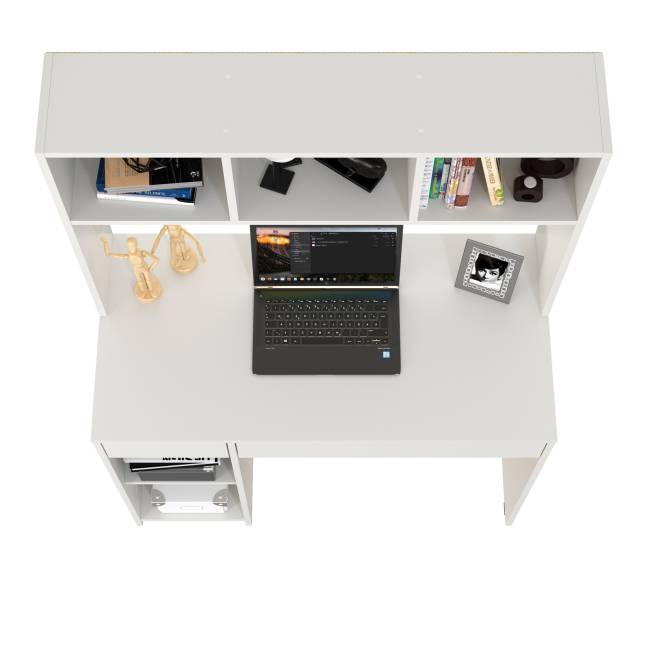 Стол компьютерный Комфорт 12.77F цвет белый шагрень