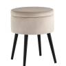 Пуф Клайс с ящиком велюр серо-бежевый