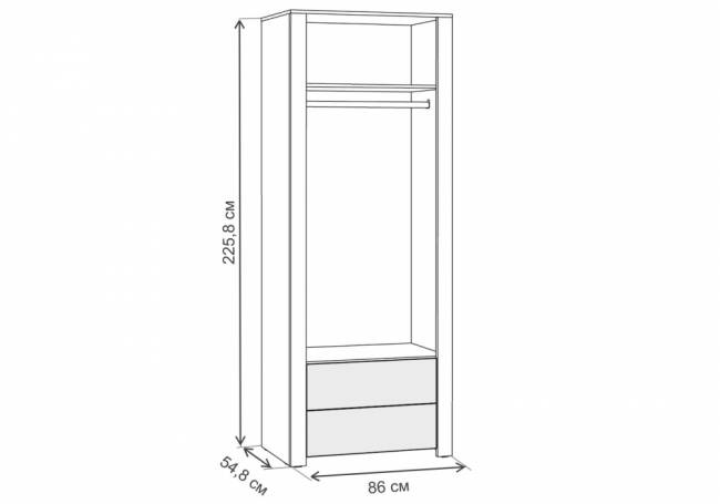 Джастин 13.339 белый PE шагрень / дуб белый exclusive OW D4430
