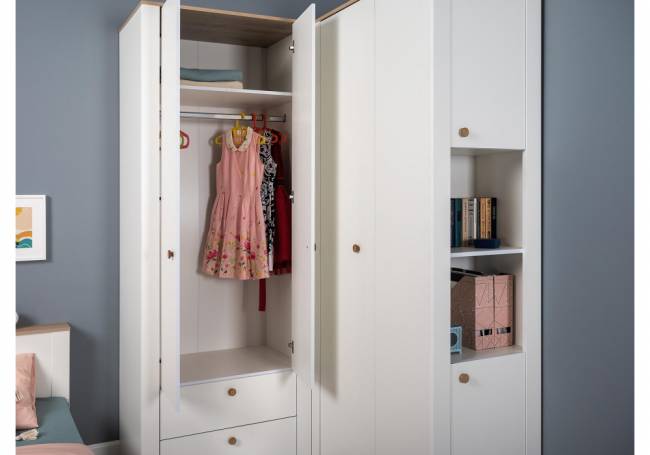 Джастин 13.339 белый PE шагрень / дуб белый exclusive OW D4430