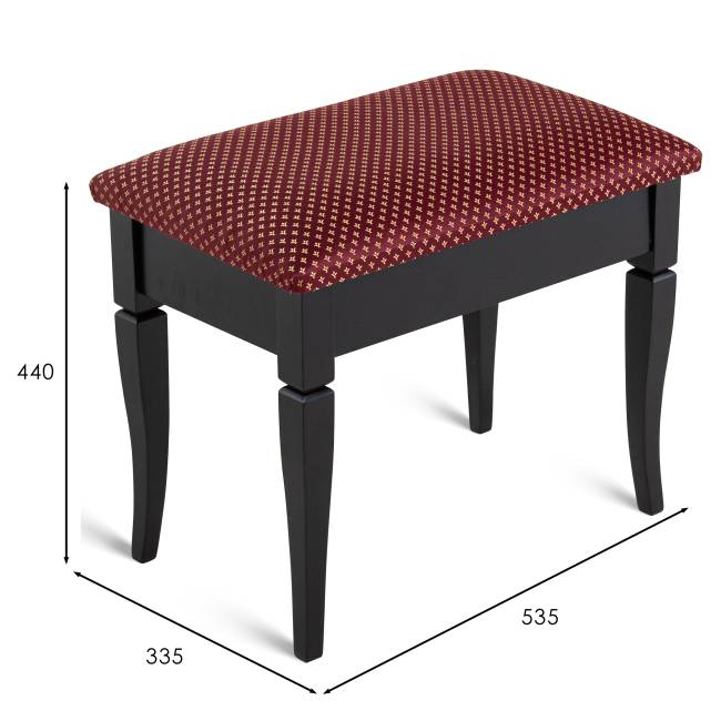 Банкетка Ретро М с ящиком венге, ткань коронка