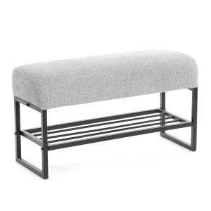 Банкетка-обувница Charli Lux/Чарли Люкс велюр/букле, VT shape silver VT shape silver велюр/букле Банкетка-обувница Charli Lux/Чарли Люкс велюр/букле, VT shape silver VT shape silver велюр/букле