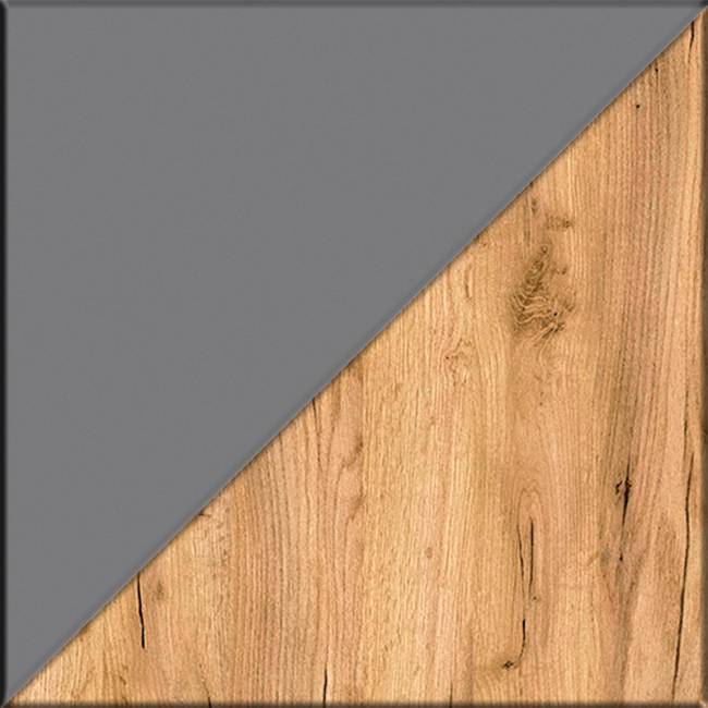 Комод четыре ящика с настенной вешалкой и двумя платяными шкафами Остин цвет серый графит/дуб крафт золотой Комод четыре ящика с настенной вешалкой и двумя платяными шкафами Остин цвет серый графит/дуб крафт золотой