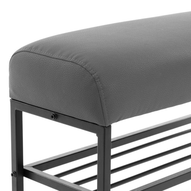 Банкетка-обувница Charli Lux/Чарли Люкс экокожа , Sharp Графит Sharp Графит экокожа Банкетка-обувница Charli Lux/Чарли Люкс экокожа , Sharp Графит Sharp Графит экокожа