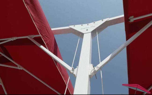 Зонт профессиональный двухкупольный Ø3.5х7 м Double Banana T бежевый Ø3500х7000 мм Зонт профессиональный двухкупольный Ø3.5х7 м Double Banana T бежевый Ø3500х7000 мм