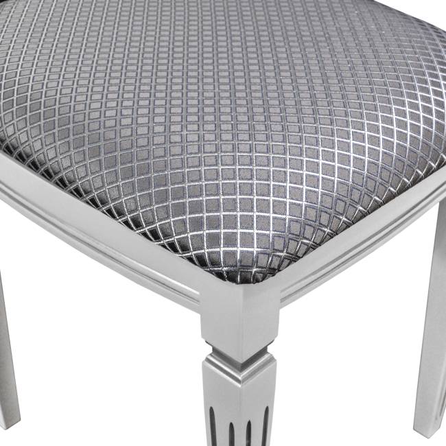 Банкетка Васко В 107Н белый/серебро, Атина серебро