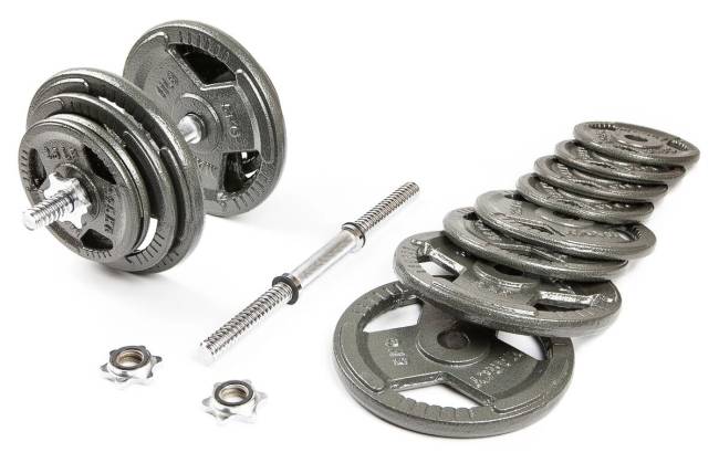 Набор гантелей с железной ручкой "HAMMERTONE", AS 2x21,5 кг Набор гантелей с железной ручкой "HAMMERTONE", AS 2x21,5 кг