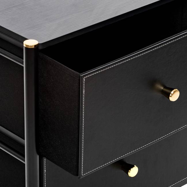 Комод Leset Хайди 2 ящика Чёрный Чёрный Комод Leset Хайди 2 ящика Чёрный Чёрный