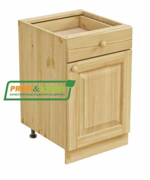 Тумба 1 дверь, 1 ящик 500 х 560 х 720 сосна, без покраски Тумба 1 дверь, 1 ящик 500 х 560 х 720 сосна, без покраски