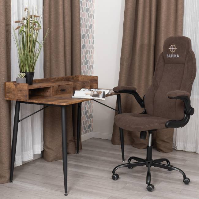 Кресло BAZUKA metalBL велюр, коричневый, 6 коричневый велюр Кресло BAZUKA metalBL велюр, коричневый, 6 коричневый велюр