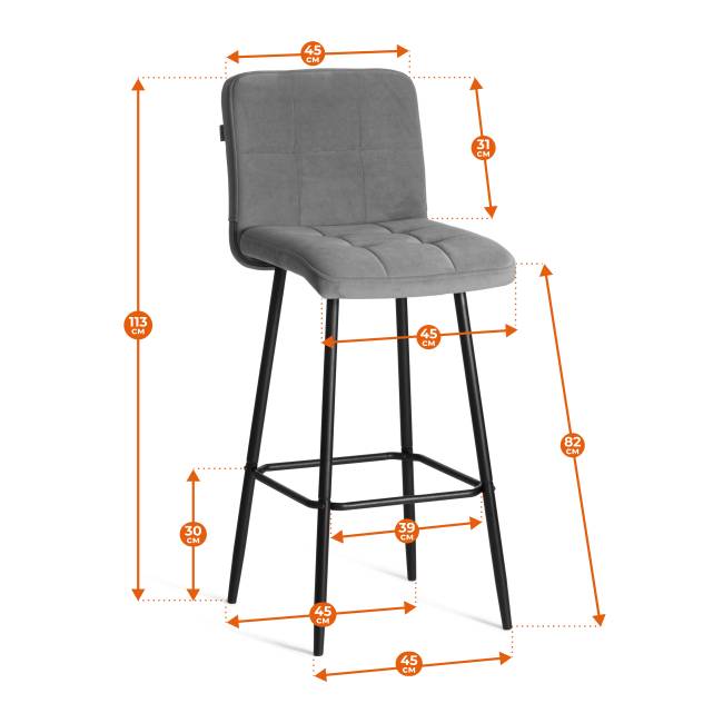 Барный стул  Medeo/Медео экокожа , бежевый, 45х56х113 см бежевый экокожа