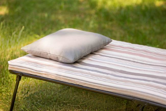 Кровать-тумба Отдых, чёрный, полоска 