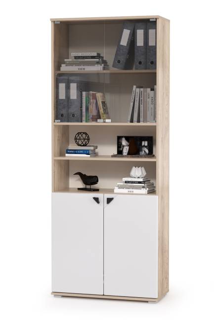 Компьютерный стол со шкафом и полкой со стеклом Бостон цвет дуб эндгрейн элегантный/фасады МДФ милк рикамо софт Компьютерный стол со шкафом и полкой со стеклом Бостон цвет дуб эндгрейн элегантный/фасады МДФ милк рикамо софт