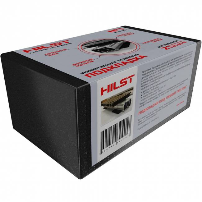 Резиновая подкладка под лагу HILST, 60*80*6 мм (упаковка 20шт) Резиновая подкладка под лагу HILST, 60*80*6 мм (упаковка 20шт)