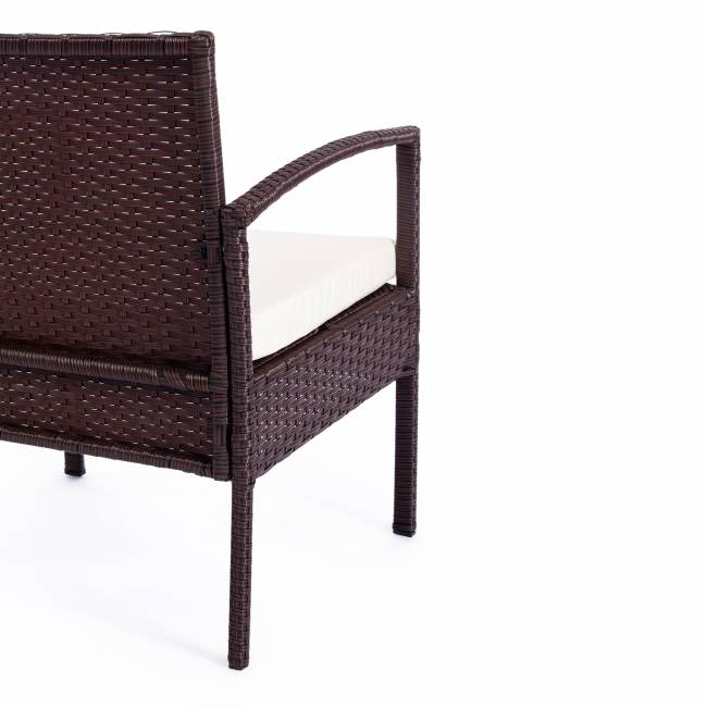 Лаундж сет (диван+2кресла+столик+подушки) (mod. 210000) пластиковый ротанг, 107x60x73см/58х60х72,5см/75х40.5х37,5, коричневый, ткань: DB-02 бежевый Лаундж сет (диван+2кресла+столик+подушки) (mod. 210000) пластиковый ротанг, 107x60x73см/58х60х72,5см/75х40.5х37,5, коричневый, ткань: DB-02 бежевый