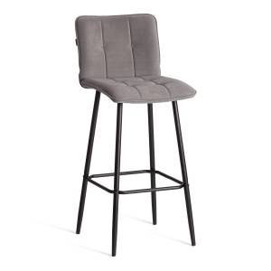 Барный стул Bari/Бари велюр, серый, 29, 45х56х110 см серый велюр Барный стул Bari/Бари велюр, серый, 29, 45х56х110 см серый велюр