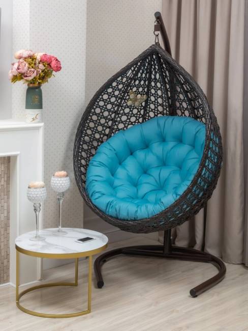 Подвесное кресло из искусственного ротанга "FRESCO-XL", коричневый