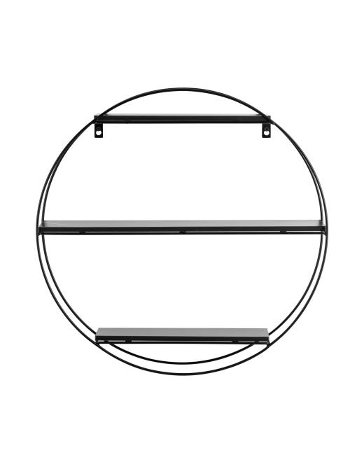 Полка Luna черная черный мрамор