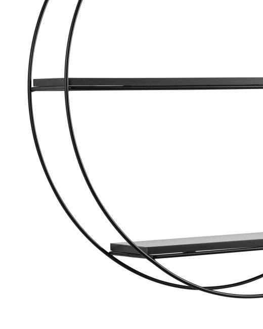 Полка Luna черная черный мрамор