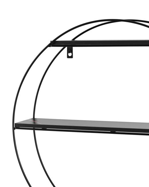 Полка Luna черная черный мрамор