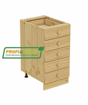 Тумба 5 ящиков 400 х 560 х 720 сосна, без покраски Тумба 5 ящиков 400 х 560 х 720 сосна, без покраски