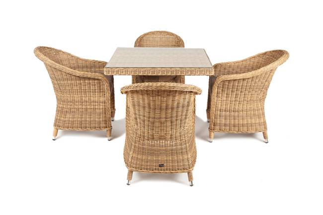 "Фредо" обеденная группа из искусственного ротанга, цвет соломенный "Фредо" обеденная группа из искусственного ротанга, цвет соломенный