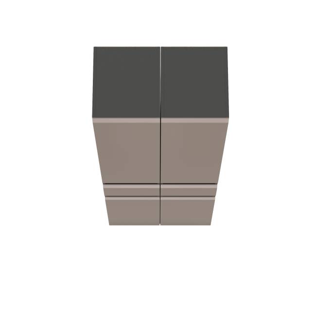 Два пенала с выдвижным ящиком Сидней цвет антрацит/МДФ веллюто капучино