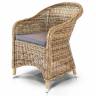 "Равенна" плетеное кресло из искусственного ротанга, цвет соломенный
