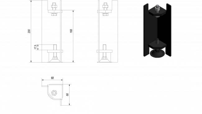 Ножки и подиум под топку ZIBI