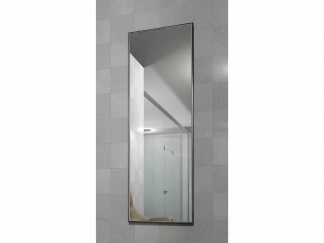 Зеркало настенное в раме Сельетта-5, глянец серебро 150 см х 50 см