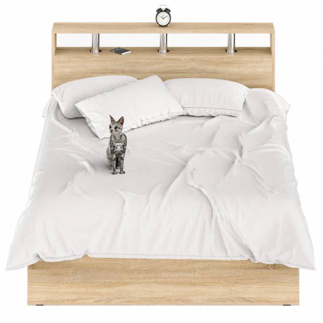 Кровать Камелия 1400 цвет дуб сонома Кровать Камелия 1400 цвет дуб сонома