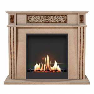 Биокамин в мраморном портале SteelHeat Capella (Стекло)