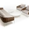 "Тоскана" лаунж-зона из искусственного ротанга, цвет соломенный