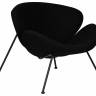 Кресло дизайнерское DOBRIN EMILY, черный ткань AF9, черное основание