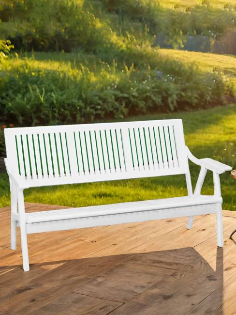 Диван-скамья Массив решетка, каркас снег Диван-скамья Массив решетка, каркас снег