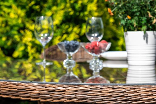 "Эспрессо - 150 R" обеденная группа плетеная, цвет коричневый