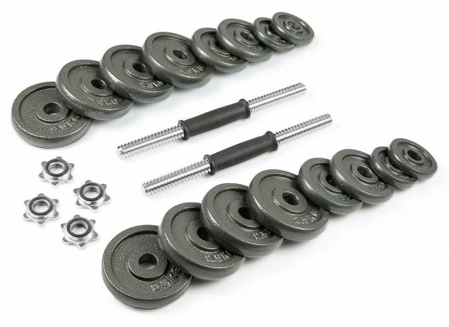 Набор металлических гантелей в чемодане "ATLAS SPORT", 30 кг