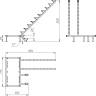 Каркас к лестнице ЛЕС-06 универсальной (поворот 180 градусов) 2548 проем 1800-3024, Белый