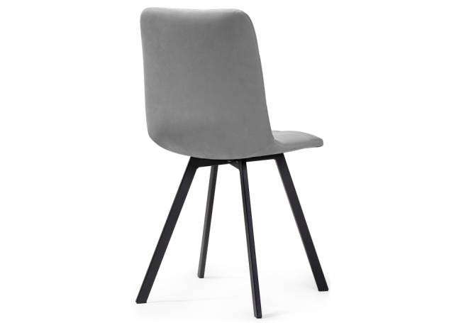 Обеденная группа Эделин светло-серый / бетон / черный матовый