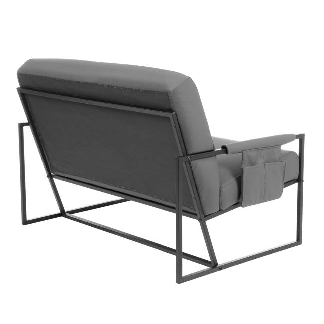 Диван Charli LUX/Чарли Люкс экокожа , Sharp Графит Sharp Графит экокожа Диван Charli LUX/Чарли Люкс экокожа , Sharp Графит Sharp Графит экокожа