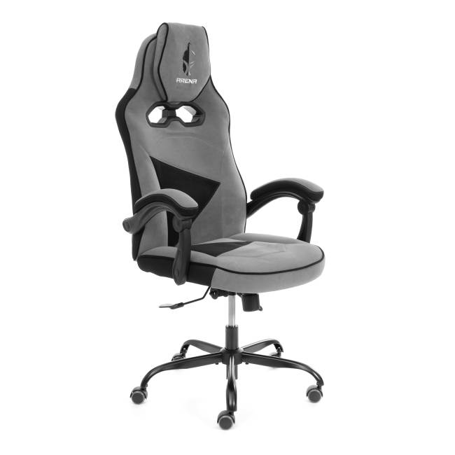 Кресло Arena metalBL велюр, серый/черный, 29/35 серый/черный велюр