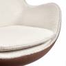 Кресло EGG STYLE CHAIR коричневый, белый, экокожа