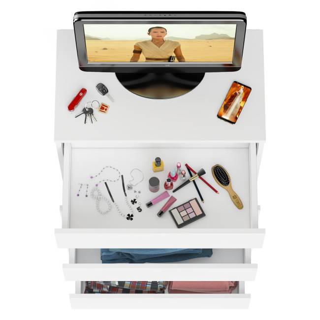 Узкий комод пять ящиков Мори МК700.5 цвет белый Узкий комод пять ящиков Мори МК700.5 цвет белый