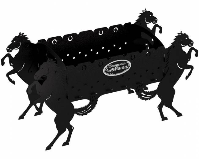 Мангал разборный "Кони", ST3, 2мм Мангал разборный "Кони", ST3, 2мм