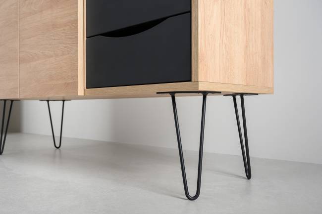 Комод-тумба Брюс 16.233 цвет чёрный/Battle rock Santiago Комод-тумба Брюс 16.233 цвет чёрный/Battle rock Santiago