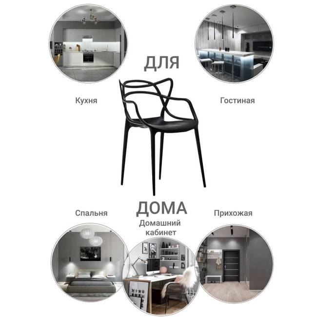 Комплект из 2-х стульев Masters чёрный Комплект из 2-х стульев Masters чёрный